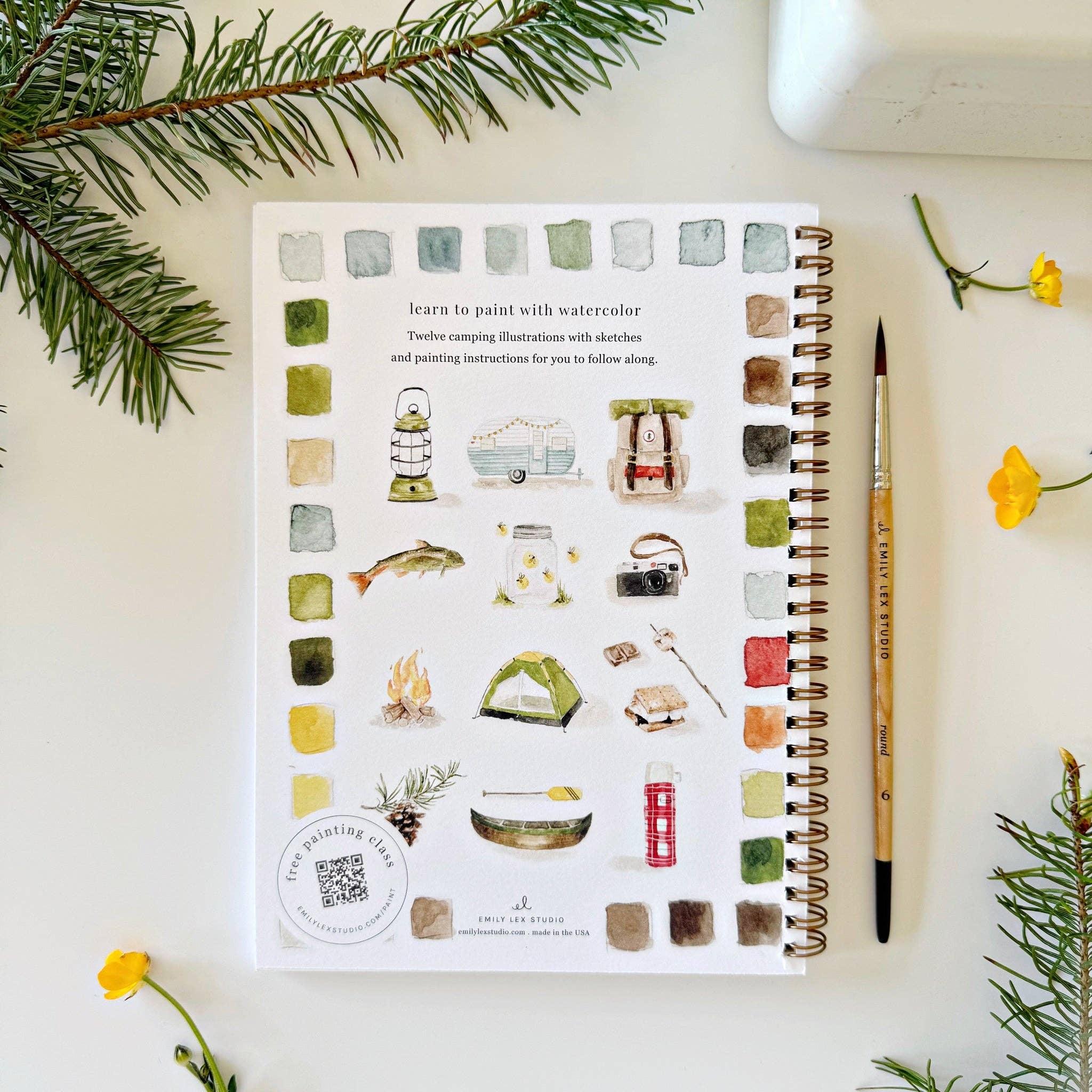 Watercolor Workbook - Camping - 0