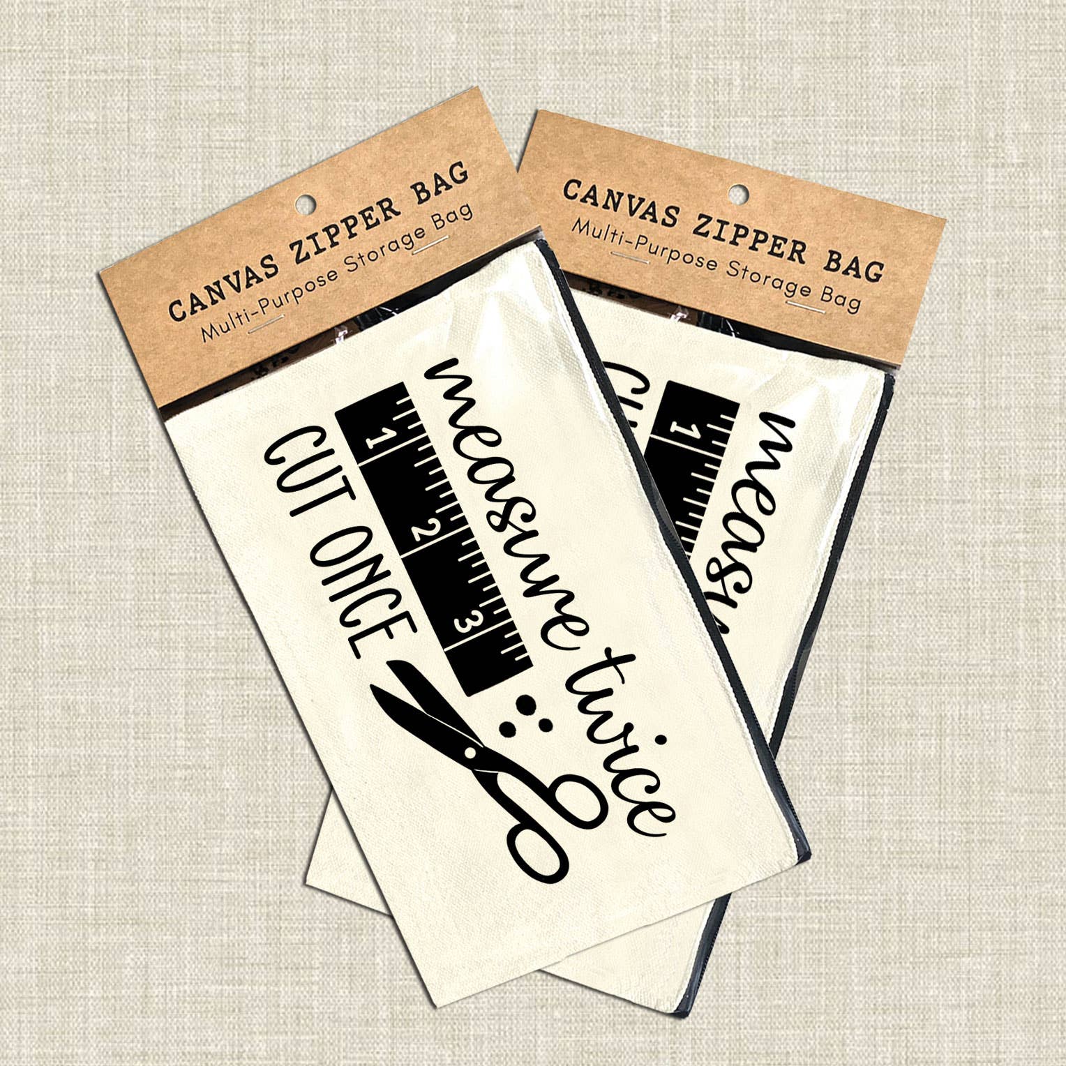 Multi-Use Canvas Zipper Pouches