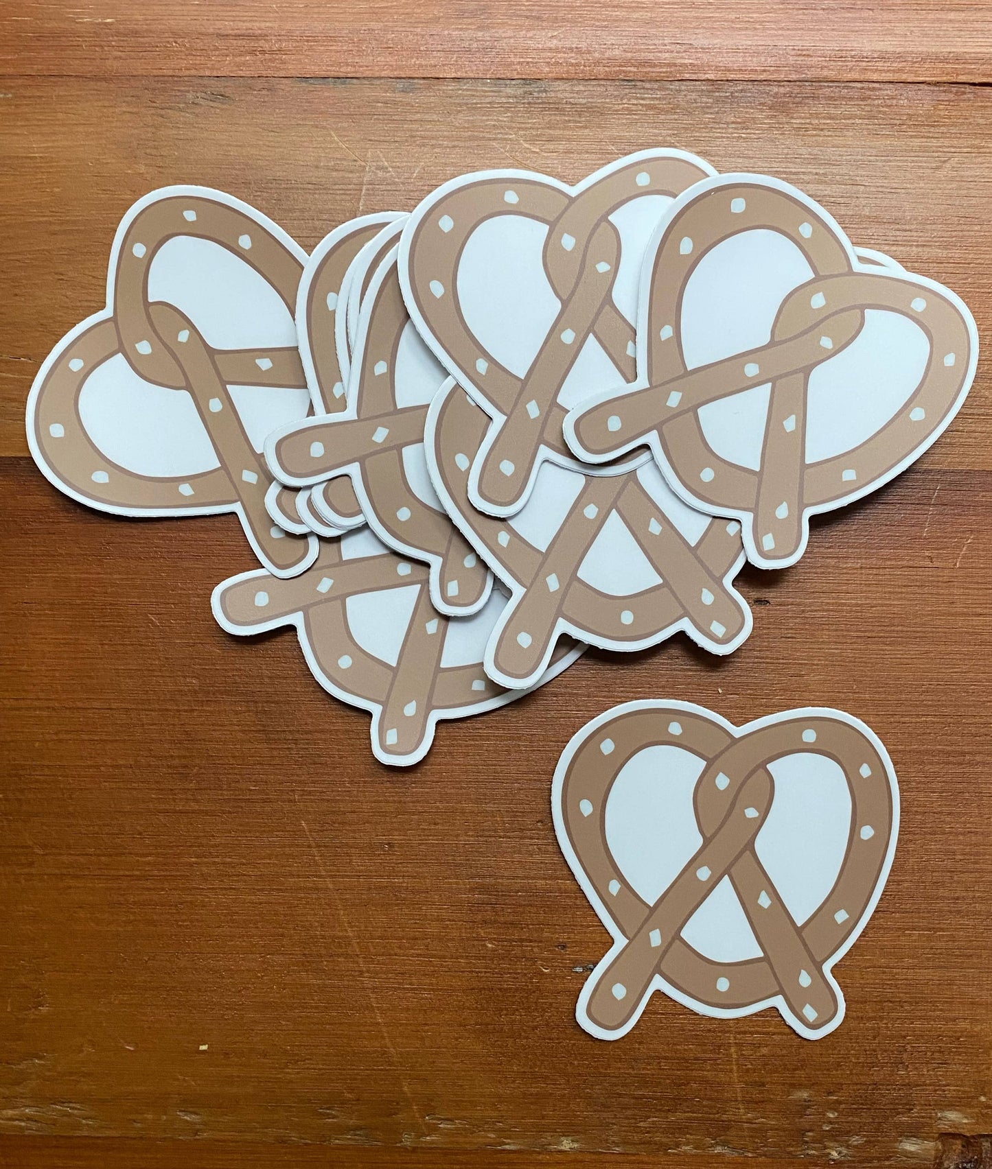 Pretzel hand drawn waterproof vinyl sticker decal