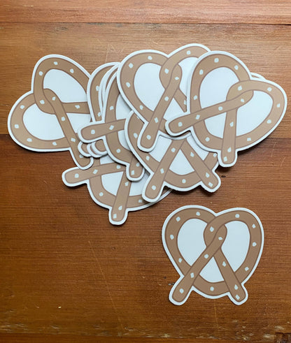 Pretzel hand drawn waterproof vinyl sticker decal