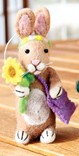 This friendly fox is made of felted wool over wire in the arms and tail allow for a full range of expression. 5.5"h x 2.5"w x 3"d