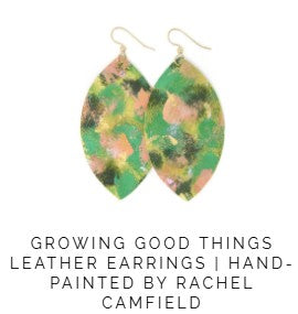 Each lightweight earring is made by hand by one of our artisans. Surgical-grade, stainless steel hardware. Nickel-free. Made in Richmond, Virginia