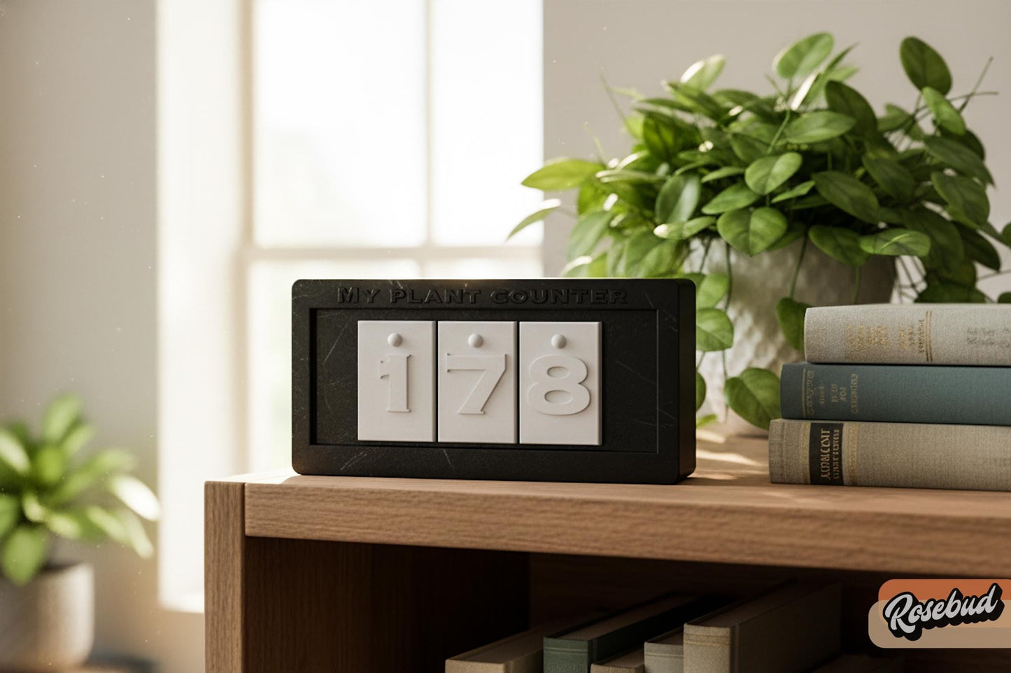 Plant Lover Gift, Plant Counter Sliding Display, Unique Houseplant Gift Idea, Garden Lover Gift, Modern Plant Decor, Plant Milestone Counter