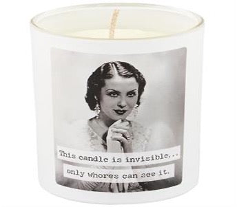 "This Candle is Invisible" Candle