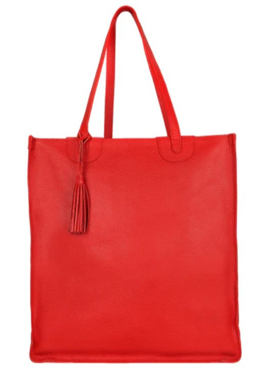 Buy red Sustainable Leather Totes