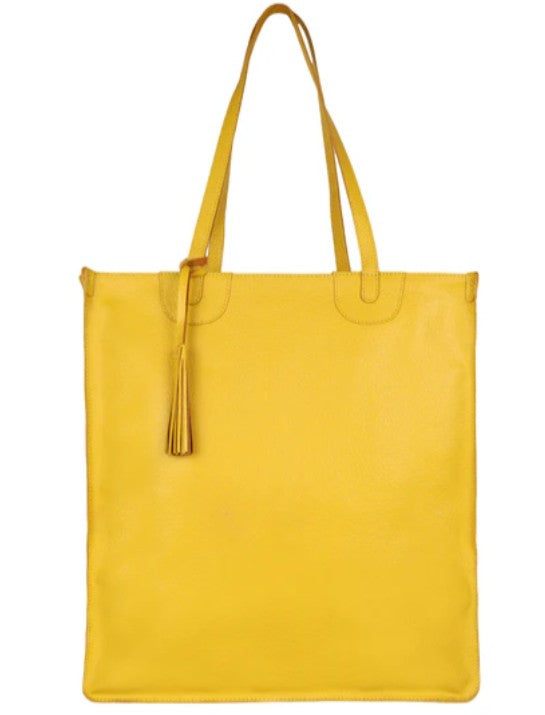Buy yellow Sustainable Leather Totes